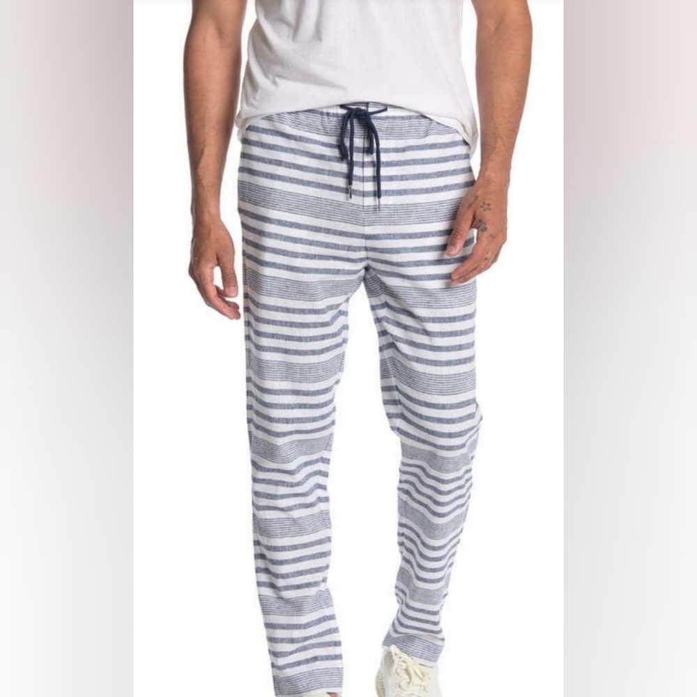 Paisley and Gray Chest Linen Blend Jogger Pants